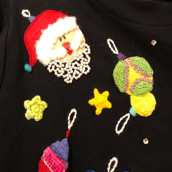 Vtg Beaer Beaded Christmas Sweater Size Medium - Picture 4 of 11
